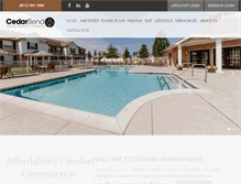 Tablet Screenshot of mycedarbendapts.com